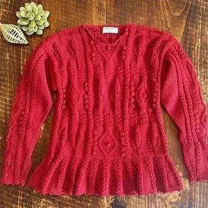 Cleo Ltd, Dublin | Hand Knitted Sweater, Red